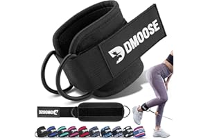 DMoose Ankle Strap for Cable Machine - One Size Fit with Premium Padding, Workout Kickback Ankle Cuffs, Ankle Bands for Worki