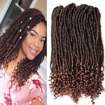 Amazon Com Crochet Goddess Locs Braids Straight Hair Curly Ends