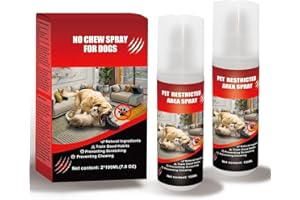 TLETTSTEINKLE No Chew Spray for Dogs, 2025 Upgrade Spray for Dogs to Stop Chewing, Dog Deterrent Spray for Furniture, Pet Corrector Spray, Dog Behavior Training Spray with Alcohol Free, 2 Pack * 100 ML, Red