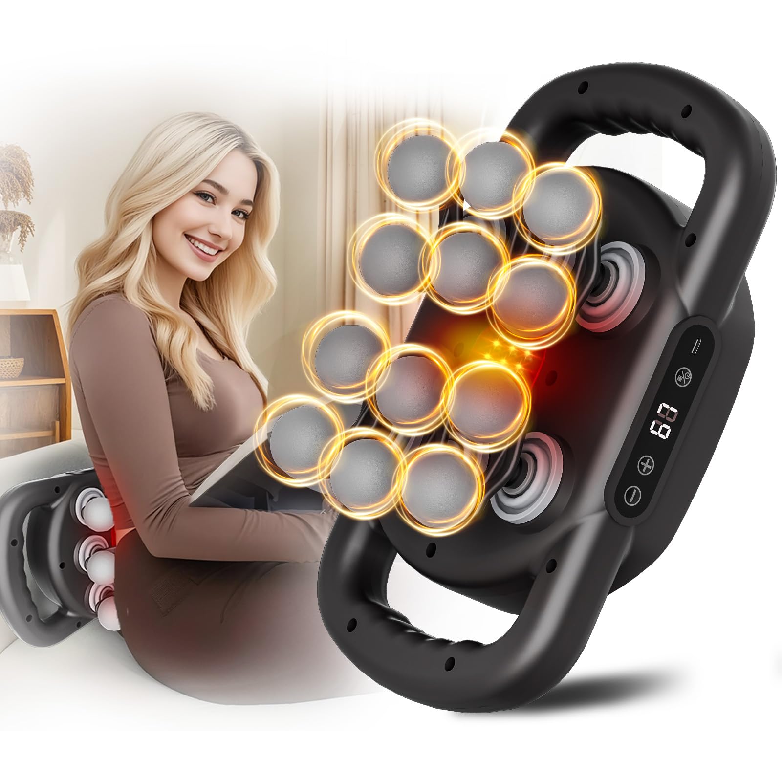 Photo 1 of *UNTESTED*
12 Head Massage Gun Deep Tissue With 9 Levels & 9 Modes,Cordless Electric Percussion Massager Tool For Back/Neck/Shoulder/Hand/Leg/Foot/-Full Body Muscle Pain Relief,Ideal Gifts For Men/Women/Mum/Dad