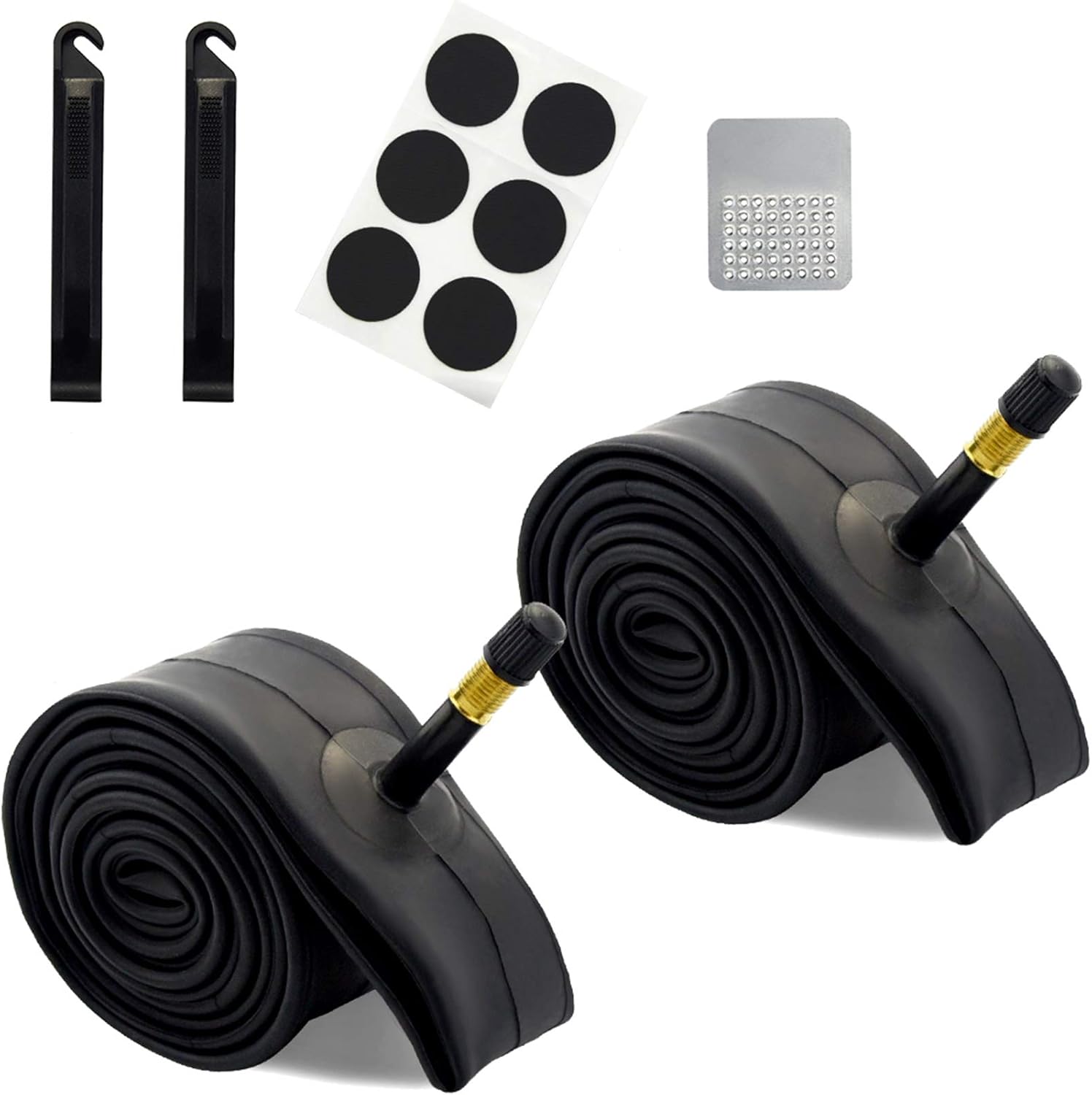 2 Pack Bike Tube with Bike Tube Repair Tool Kits, Tire