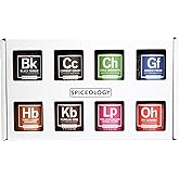 Spiceology - BBQ Rubs Gift Set - 8-Pack of Large Spice Blend and Seasoning Jars - Steak, Chicken, Fish Barbeque, and All-Purpose Seasonings