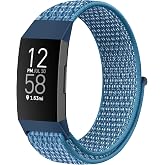 AVOD Nylon Watch Bands Compatible with Fitbit Charge 4/Charge 3/SE, Soft Replacement Wristband Breathable Sport Strap with Band for Women Men