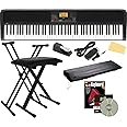 Korg XE20 Digital Ensemble Piano Bundle with Adjustable Stand, Bench, Power Supply, Damper Pedal, Keyboard Cover, Instructional Book, Austin Bazaar Instructional DVD, and Polishing Cloth
