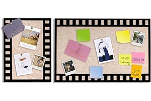 WEJOZEE ​Set of 2 Felt Bulletin Board Tiles, Self Adhesive Felt Pin Board Wall Tiles for Photos, Pictures, Memos (Khaki, 23.6x15.7 + 15.7x11.8)