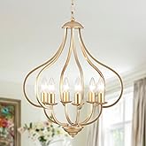 Yarlkav 6 Lights Vintage Farmhouse Light Fixtures, Pendant Lights Kitchen Island Lighting, Modern Kitchen Light Fixtures Over