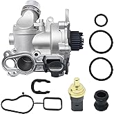 VIKKSAER Aluminum Water Pump Assembly 06H121026AB, Replacement for Au-di A3 A4 TT VW Tiguan Jetta Golf GTI Replacement for Eo