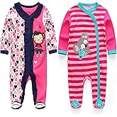 MAMIMAKA Baby and Toddler Footed One-Piece Romper Jumpsuit Cotton Baby Clothes Play Infant Girls Boys Newborn Outfits