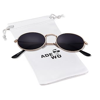 ADEWU Metall Oval Sonnenbrillen Unisex Mode Vintage Brillen Herren Damen