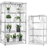 okcool Waterproof Shelf Cover,All Clear Wire Shelf Cover with Zipper,Transparent PVC Clearly Visible.(Fits 48" Wx18 Dx72 H Shelves)