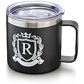 Personalized 14 Oz Insulated Coffee Mug with Lid Travel Large Cup Men Birthday Christmas Holiday Male Boss Coworker Colleague Office Manager Supervisor Employee Appreciation Group Team Bulk Gifts,R