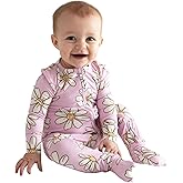 Posh Peanut Convertible Baby Sleepers - Girls Footless Baby Pajamas with 2 Way Zipper for Easy Diaper Changes