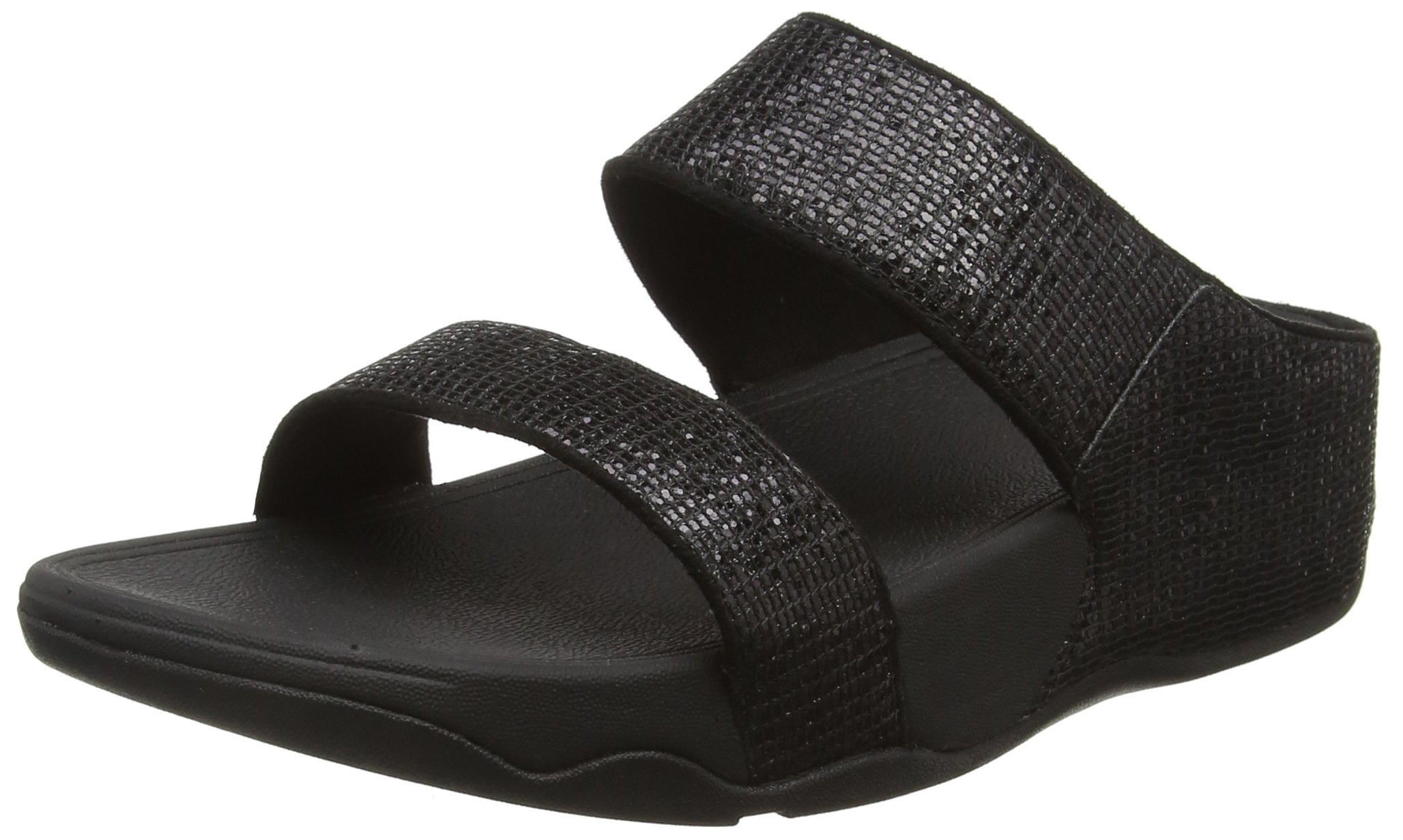 Fitflop Womens Lulu Superglitz Slide Sandals Black (Black) 6 UK NEW | eBay