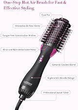 LANDOT Hair Dryer Brush 60mm One-Step Hot Air Styler 3 Heat Settings view 6