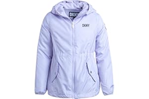 DKNY Girls' Jacket - Lightweight Polar Fleece Lined Anorak Jacket - Weather Resistant Coat for Girls (4-16)