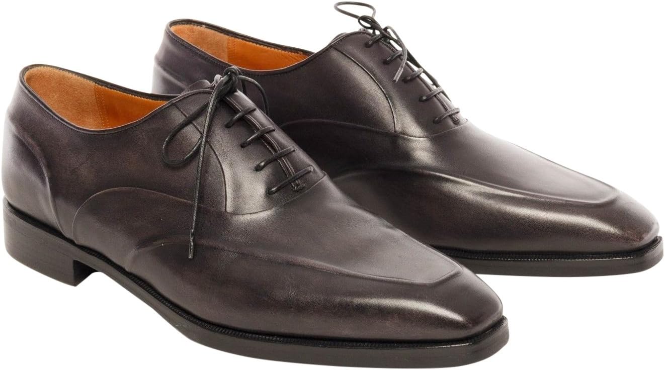 berluti Espirit De La Couture Black Leather Oxford Dress Shoes Size 7.5