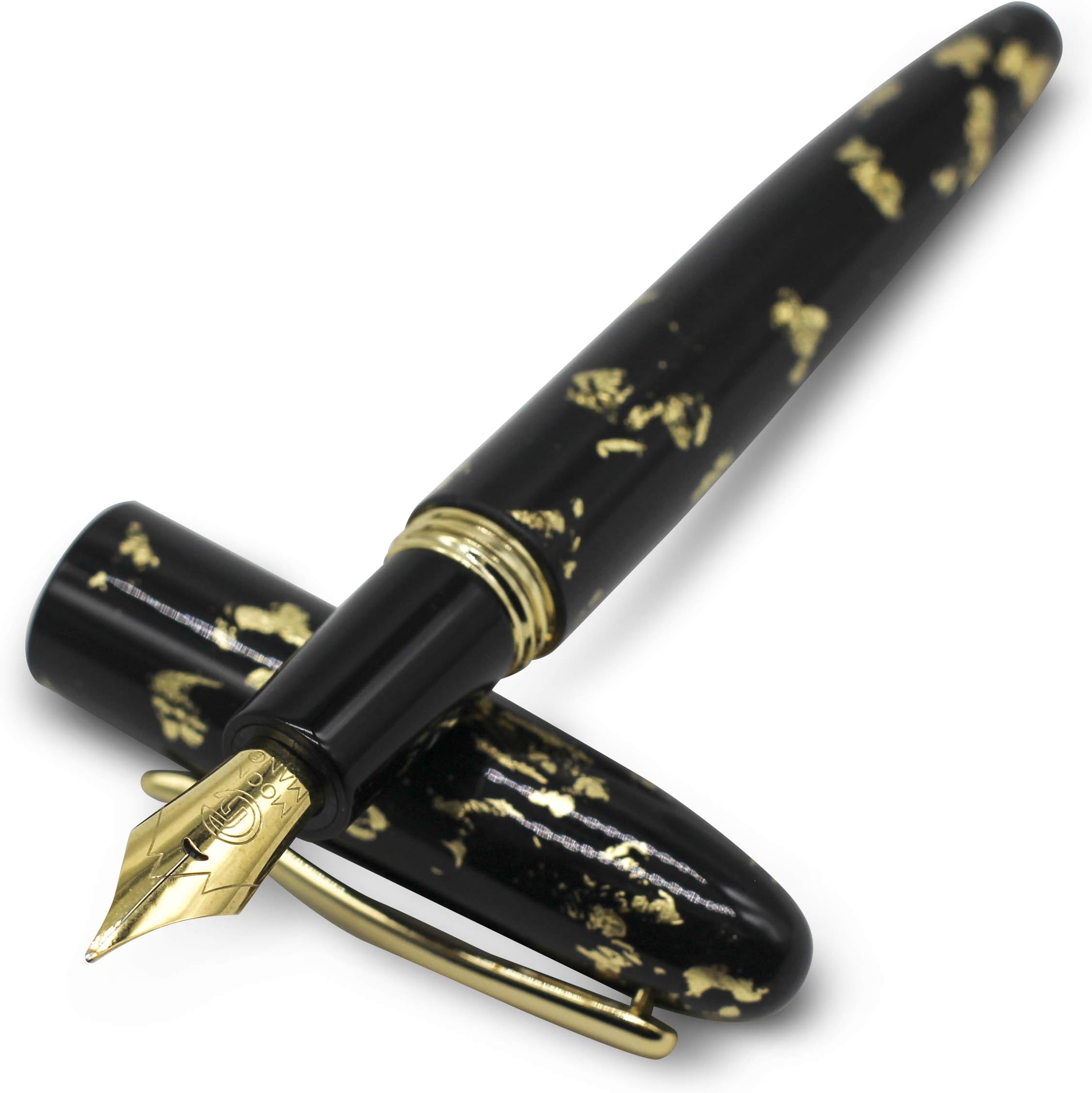 Moonman M8 Resin Fountain Pen by Penman Tools | Fine Nib (Golden)