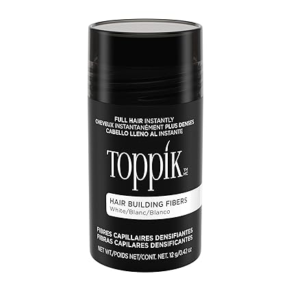 Amazon Com Toppik Hair Building Fibers White 0 42 Oz Luxury Beauty