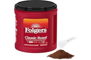 SOUTHERN BASICS Coffee Ground Medium Roast for Folger 33.7 Oz Can Includes Coffee Scoop