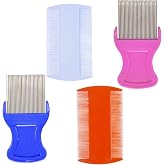 4Pcs Head Hair Comb: 2Pcs Hair Comb Double Sided 2Pcs Removal Dandruff Comb