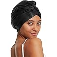 LilySilk Silk Bonnet for Sleeping Womens 100% Mulberry Silk Sleep Cap Hair Wrap for Curly Long Hair