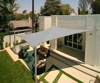 Artpuch 12 X 12 X 12 Triangle Sun Shade Sails Light Grey Uv
