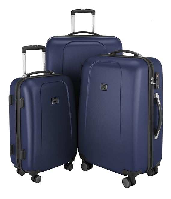 HAUPTSTADTKOFFER - Wedding - 3er Koffer-Set Trolley-Set Rollkoffer Reisekoffer, TSA, Doppelrollen, (S, M & L), Dunkelblau