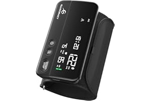 Glucoracy Upper Arm Blood Pressure Monitor, Rechargeable Blood Pressure Machine, Blood Pressure Monitors for Home Use, Portable One-Piece Design, Adjustable Wide Range Arm 10.6"-16.5", Large Display