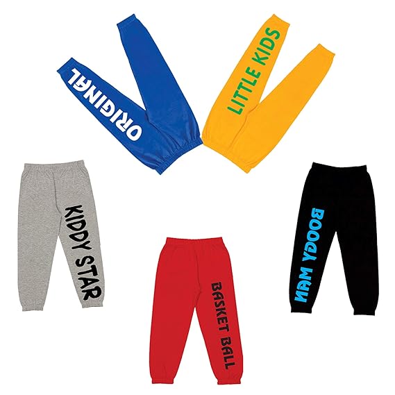 Buy Kids Track Pants for Boys and Girls Combo 5pcs(Multicolor_10Year