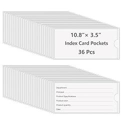 36 Pack Adhesive 10.8" x 3.5" Index Card Pockets