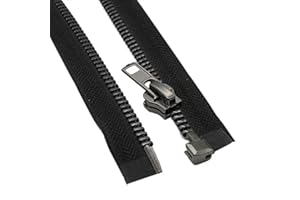 Leekayer #8 27 Inch Separating Jacket Zipper Black Nickel 68cm Metal Zipper Heavy Duty Metal Zippers for Jackets Sewing Coats Crafts (27" Nickel)