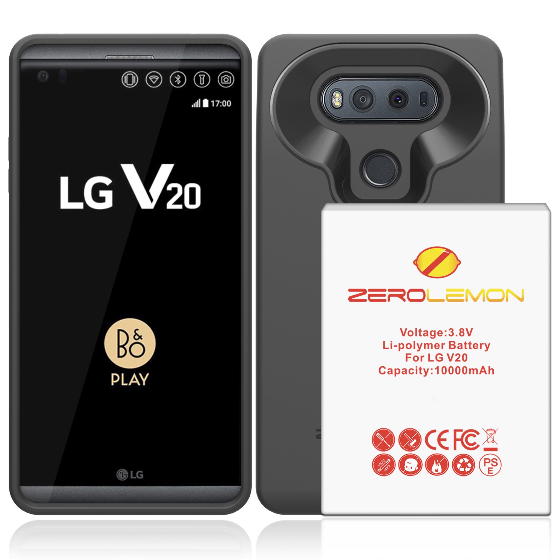 LG V20 Battery Case, ZeroLemon LG V20 10000mAh TriCell Extended