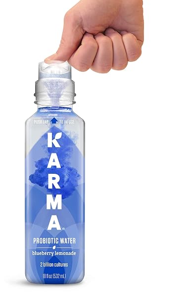 KARMA PROBIOTIC WATER – 12 PACK, BLUEBERRY LEMONADE DRINK – IMMUNE & GUT HEALTH SUPPORT