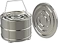 ekovana Stackable Steamer Insert Pans with sling - compatible with 6qt Instant Pot - Pressure Cooker Accessories for Pot in Pot, Baking, Lasagna pan