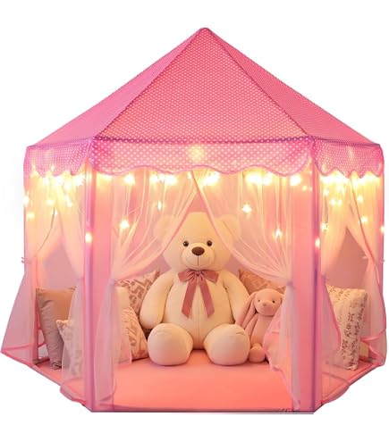 Gcroet Les Enfants du château de Princesse Jouent à Une Tente fée Playhouse 51.18x39.37x51.18 Pouces Tente de tipi pour Enfants Cadeau d'anniversaire Gcroet Les Enfants du château de Princesse Jouent à Une Tente fée Playhouse 51.18x39.37x51.18 Pouces Tente de tipi pour Enfants Cadeau d'anniversaire