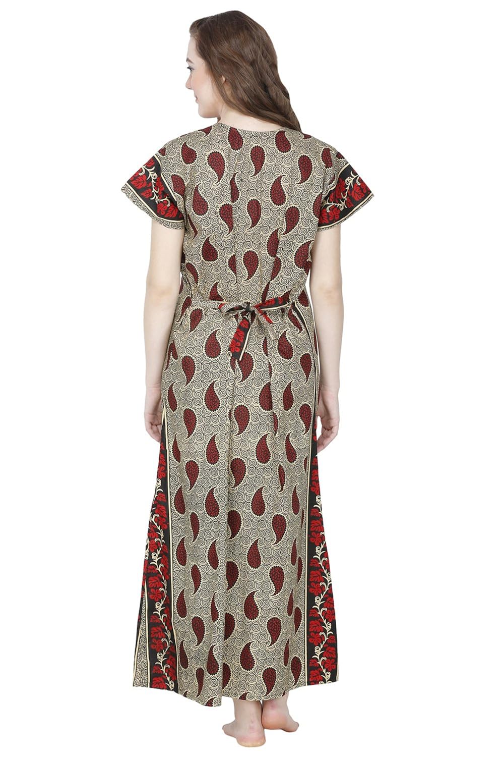 secret wish women's cotton nighty, nightdress (free size)