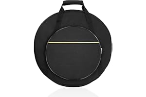 MAYQMAY Professional 20-22Inch Padded Cymbal Bag/Cases 600D Waterproof Oxford Cloth with 17in Pocket, Black