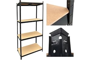 ANSIMIDA 63" Heavy Duty Garage Storage Shelves, Adjustable1410LBS. Capacity 4 Tier Metal Shelving,Garage Shelving with Metal Shelves, Heavy Duty Shelving Rack Utility Shelf, 31" W x16 D x63 H