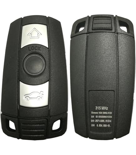 Holy Feather Clear BMW Key Fob Cover - Soft TPU Case For Trapezoid Style Key, Fits 1 3 5 Series X5 X6 Z4