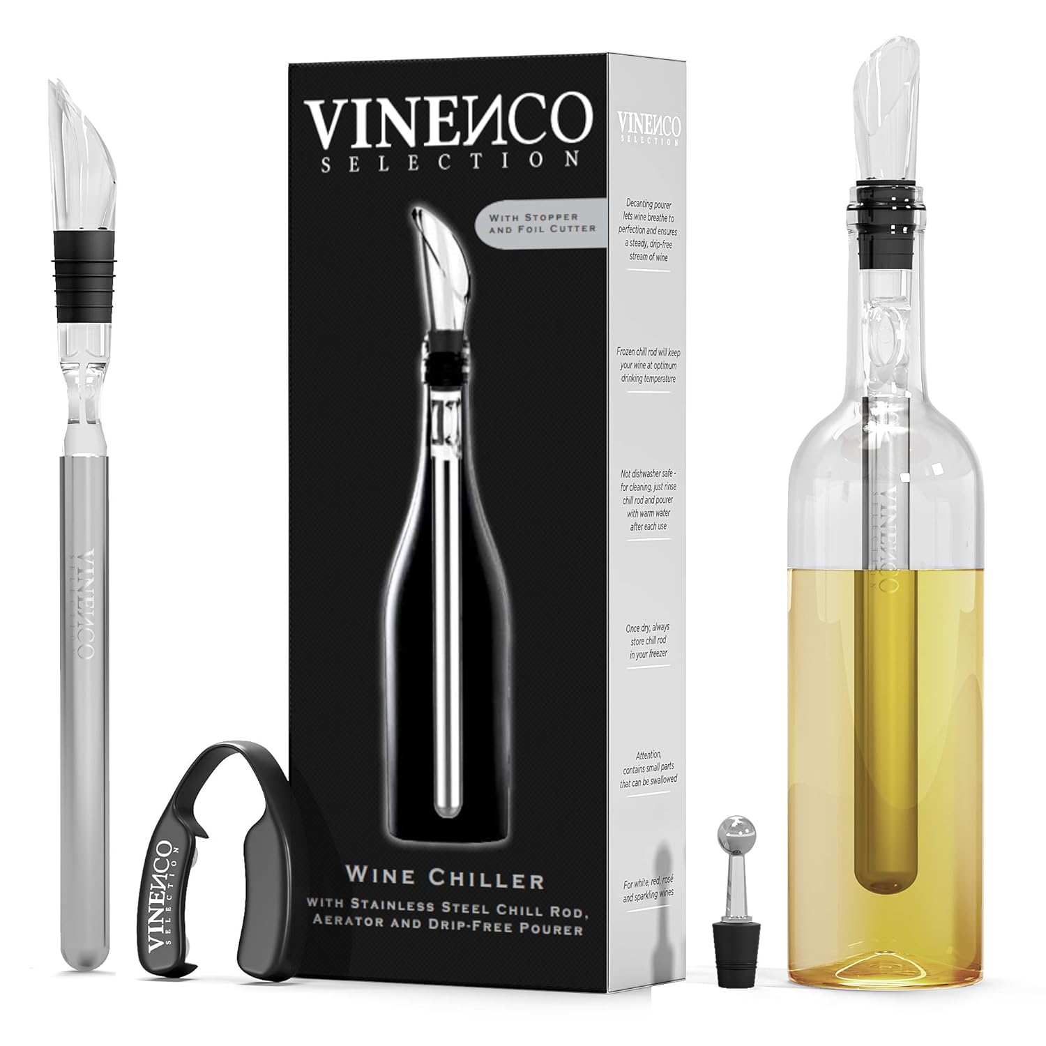 Vinenco Wine Chiller Vinenco 3In1 Stainless Steel Bottle Cooler