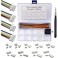 Keszoox MX 1.25mm Connector Kit and Premium Pre-Crimped Cables Compatible with Molex PicoBlade for Pixhawk Flight Controller Wire Kit Total 140pcs MX1.25 Connectors and 200pcs 28AWG Cable 150mm Wire