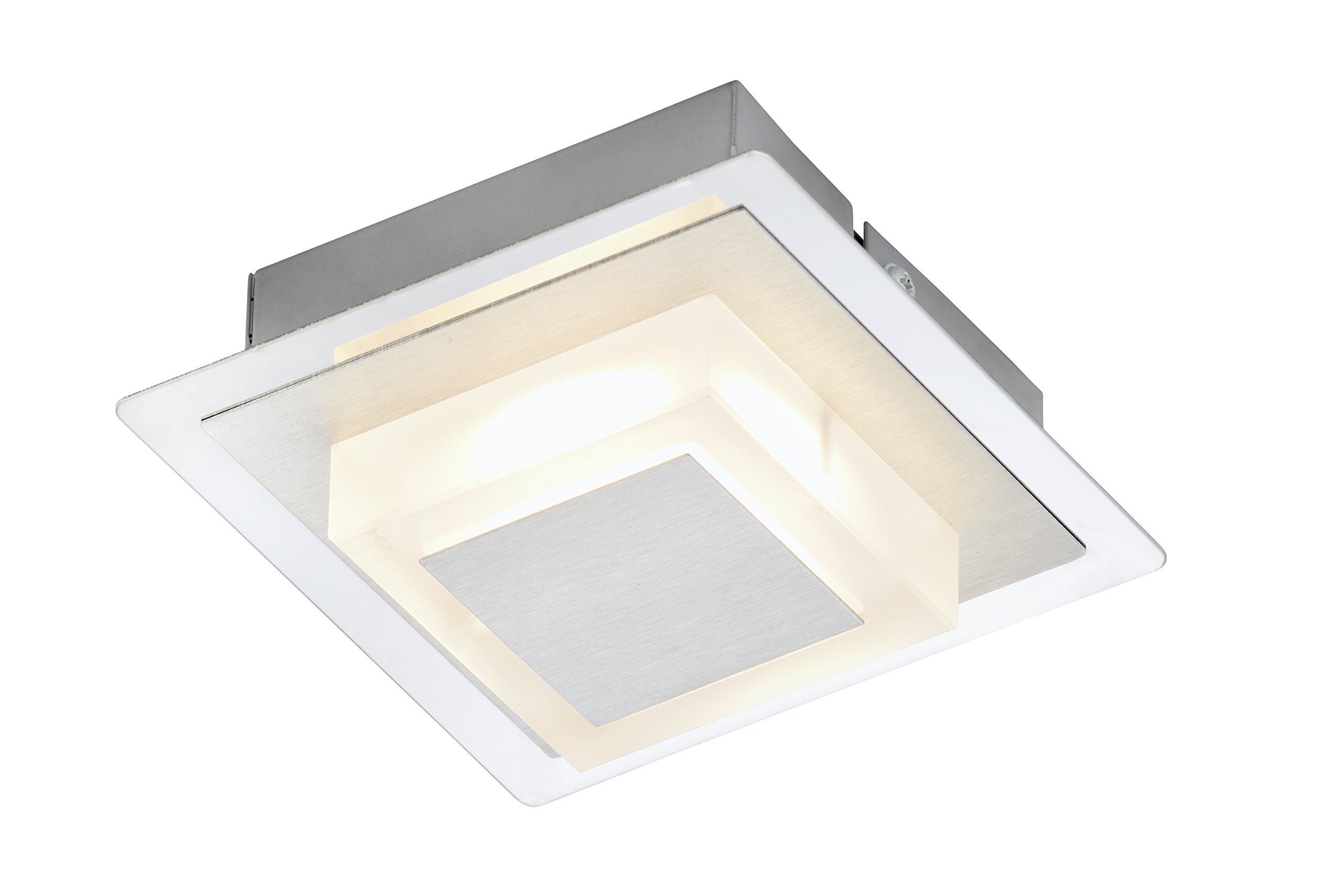BRILONER Leuchten Wall Light Include LED, Aluminium Chrome, Integrated, 5 W, 400 lm