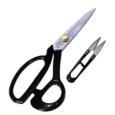 Handi Stich 20cm Stoffschere Schneiderschere Textilschere - Edelstahlschere für Stoff, Kleidung, Nähen & Maßschneiderei + Nip