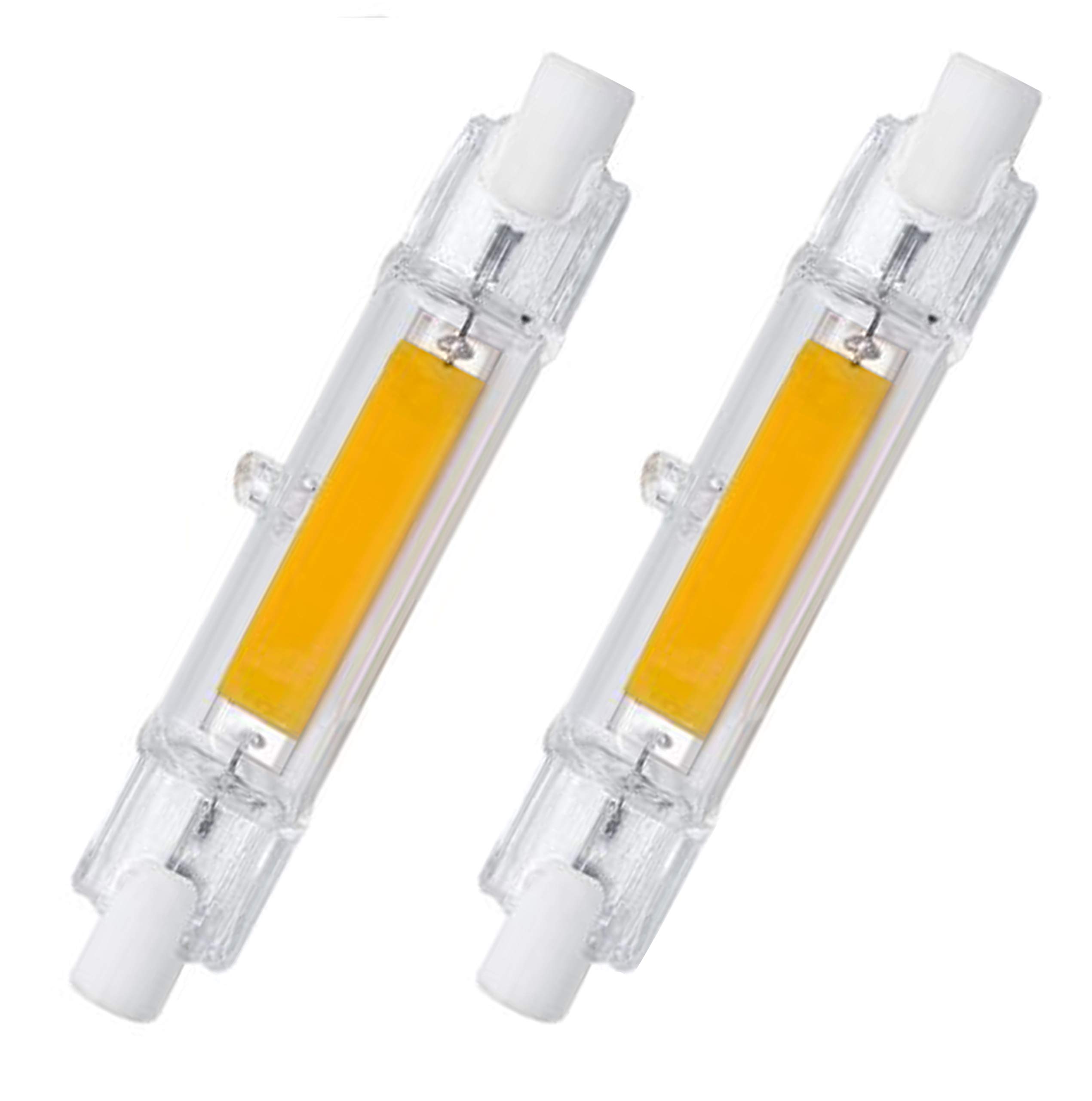 Photo 1 of CTKcom 78 mm/3.1 in R7S LED Bulb (2 Pack) 110V 10W Warm White 3000K T3 J Type Halogen Bulb Replacement 100W Halogen Bulb Equivalent Double Ended