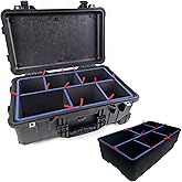 Divider for Pelican 1510/Apache 5800 with Bottom Protective Foam,Knife,Clip | Professional Divider with U-clips &amp; Red Pull Tabs, Utility Knife.Customizable for Tools,Cameras,Medical,Tactical Gear-NO CASE