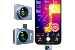 Thermal Imaging Camera – Android Type-C, InfiRay P2 Pro with Magnetic Macro Lens, 9g All-Metal Housing, 25Hz, Professional Grade Infrared Thermal Camera for Industrial, Home, PCB Detection