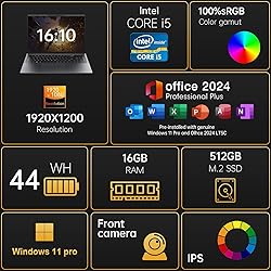 EYY 16" Laptop Computer Intel Core i5