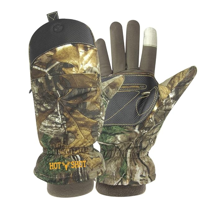 Hot Shot Men's Predator PopTop Mitten, Realtree Xtra, Large Amazon.co