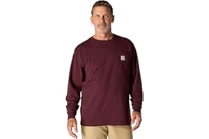 Carhartt Mens Loose Fit Heavyweight Long-Sleeve Pocket T-Shirt