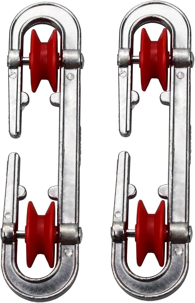 Motanar Plastic Aluminum Clothesline Separator Spreader Pulley for Long Clothesline